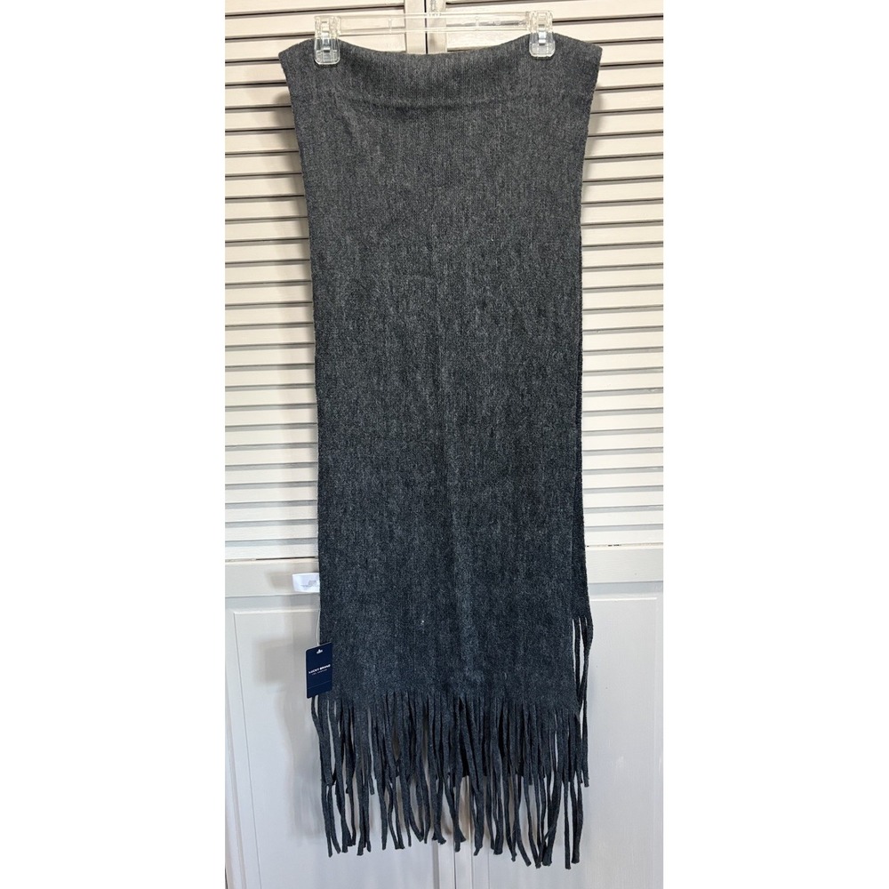 Lucky Brand Womens Scarf Gray Fringe Long One Size NWT Super Soft Winter Warm